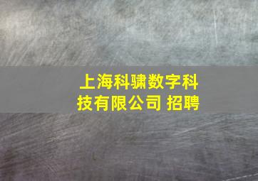 上海科骕数字科技有限公司 招聘